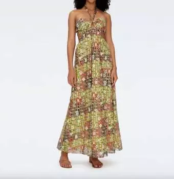 Платье Ainslina в клетку Garden Diane von Furstenberg, цвет garden check