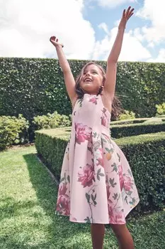 Платье Airtex из ткани акваланга с цветочным принтом Baker By Ted Baker, розовый