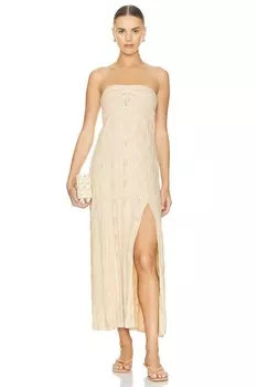 Платье айша Misa Los Angeles, бежевый