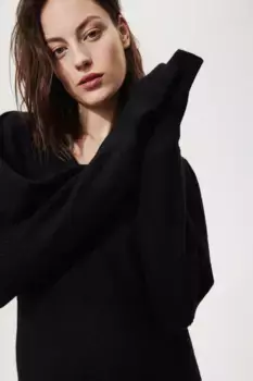 Платье эластичного трикотажа H&M, черный