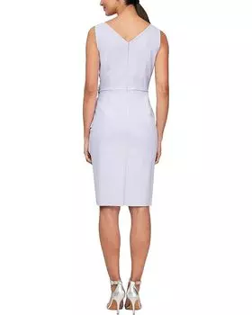 Платье Alex Evenings Short Slimming Dress with Side Ruched Skirt, лавандовый