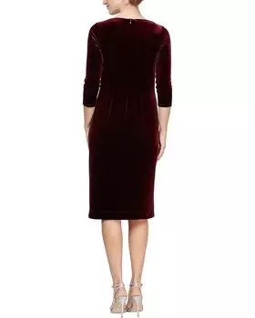 Платье Alex Evenings Short Surplice Neckline Sheath Dress w/ Tulip Skirt, цвет Wine