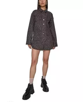 Платье Alfie Leopard Utility Rebecca Minkoff, серый