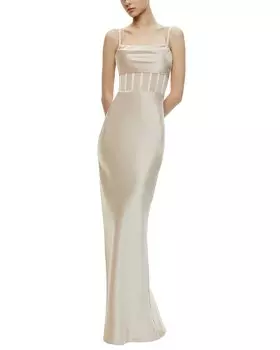 Платье alice + olivia Valentina, коричневый