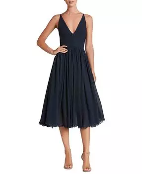 Платье Alicia с кружевным подолом Dress the Population, синий