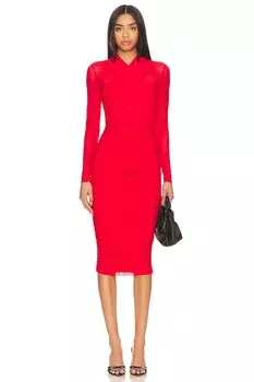 Платье Aliyah Bardot, fire red