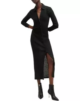 Платье AllSaints Connie Midi Dress, черный