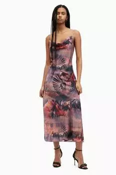 Платье Allsaints Hadley в цвет колька All Saints, фиолетовый