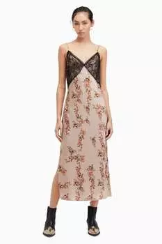 Платье Allsaints immy oto All Saints, бежевый