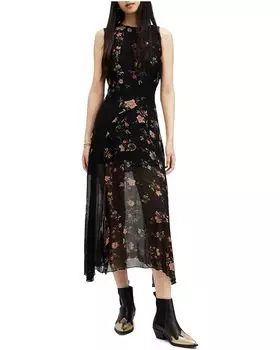 Платье AllSaints Jules Tanana, черный