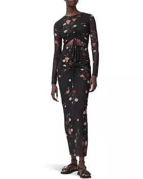 Платье AllSaints Kathy Mesh Dress, цвет Briar Black