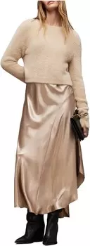 Платье AllSaints Megan Dress, цвет Caramel Brown