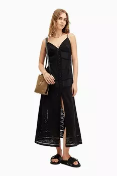 Платье Allsaints с георгинами All Saints, черный