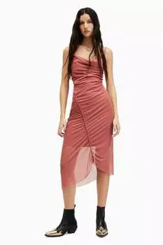 Платье Allsaints ulla All Saints, розовый