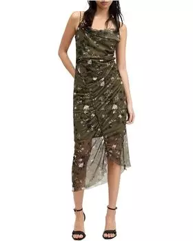 Платье AllSaints Ulla Kora, цвет Khaki Green