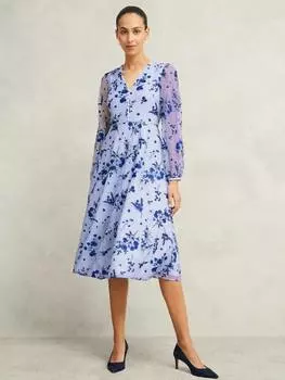 Платье эллы с цветочной вышивкой Hobbs, цвет Midnight Blue