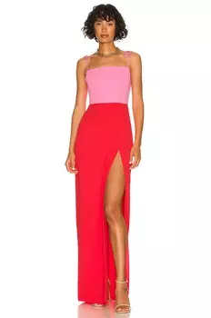 Платье Amanda Uprichard X REVOLVE Avani Gown, цвет Shocking Pink & Crimson