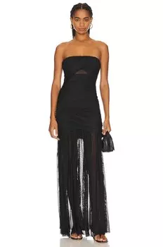 Платье Amanda Uprichard X Revolve Levi Gown, черный