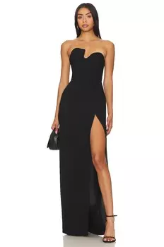Платье Amanda Uprichard X Revolve Strapless Puzzle Gown, черный