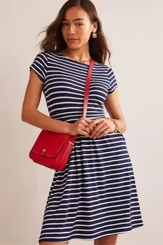 Платье Амели из джерси Boden, белый