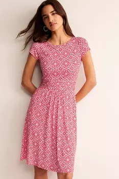 Платье Амели из джерси Boden, красный