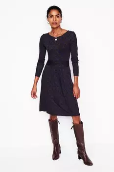 Платье Амели с длинными рукавами Boden, коричневый