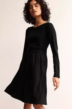 Платье Амели с длинными рукавами Boden, черный