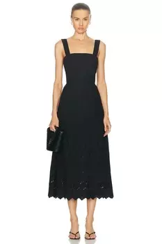 Платье Amelia с квадратным вырезом Posse, черный