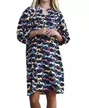 Платье Амелии в цвете Wild Hearts Ash MICHELLE MCDOWELL