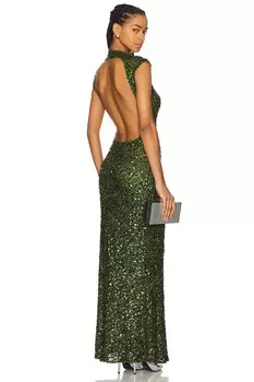 Платье эмма макси Camila Coelho, зеленый