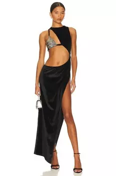 Платье AMOR MIA Kate Velvet, черный