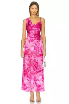 Платье amor с воротником-хомутиком The Wolf Gang, розовый