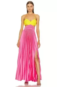 Платье AMUR Elodie Gown, цвет Yellow Tag & Calla Lily