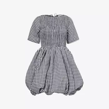 Платье Amy Lynn Kiran с принтом в клетку, черный