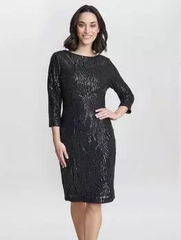 Платье анджелины с блестками Gina Bacconi, угольный