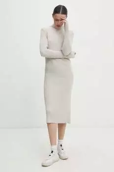 Платье Answear Lab, бежевый