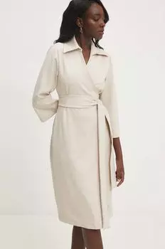 Платье Answear Lab, бежевый