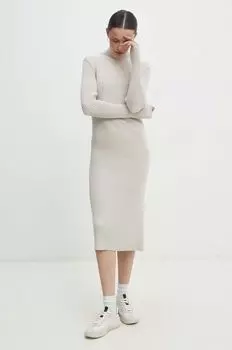 Платье Answear Lab, бежевый