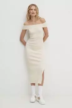 Платье Answear Lab, бежевый