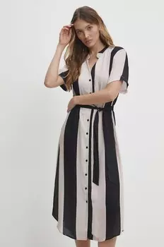 Платье Answear Lab, бежевый