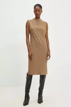 Платье Answear Lab, бежевый