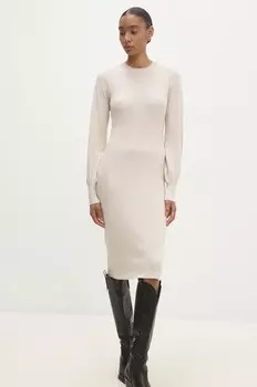 Платье Answear Lab, бежевый