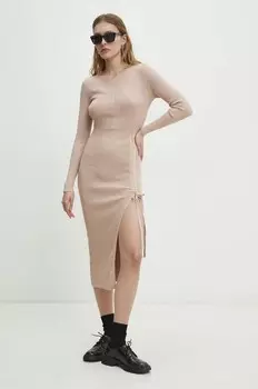 Платье Answear Lab, бежевый