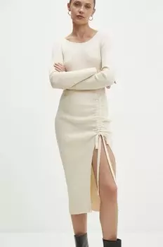 Платье Answear Lab, бежевый
