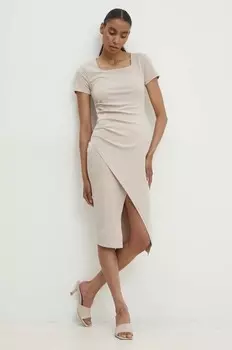 Платье Answear Lab, бежевый