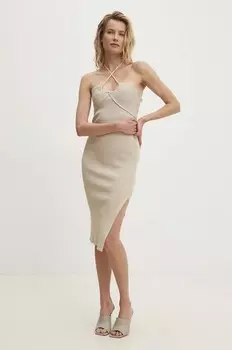 Платье Answear Lab, бежевый