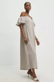 Платье Answear Lab, бежевый
