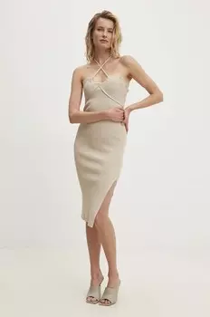 Платье Answear Lab, бежевый