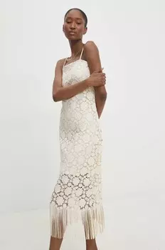 Платье Answear Lab, бежевый