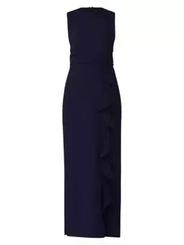 Платье Apollo с оборками Shoshanna, темно-синий